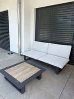 Gartenlounge 2er Sofa mit Tisch 