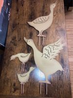 Dekor Enten Familie Metall für z.B. in Blumentopf / Garten