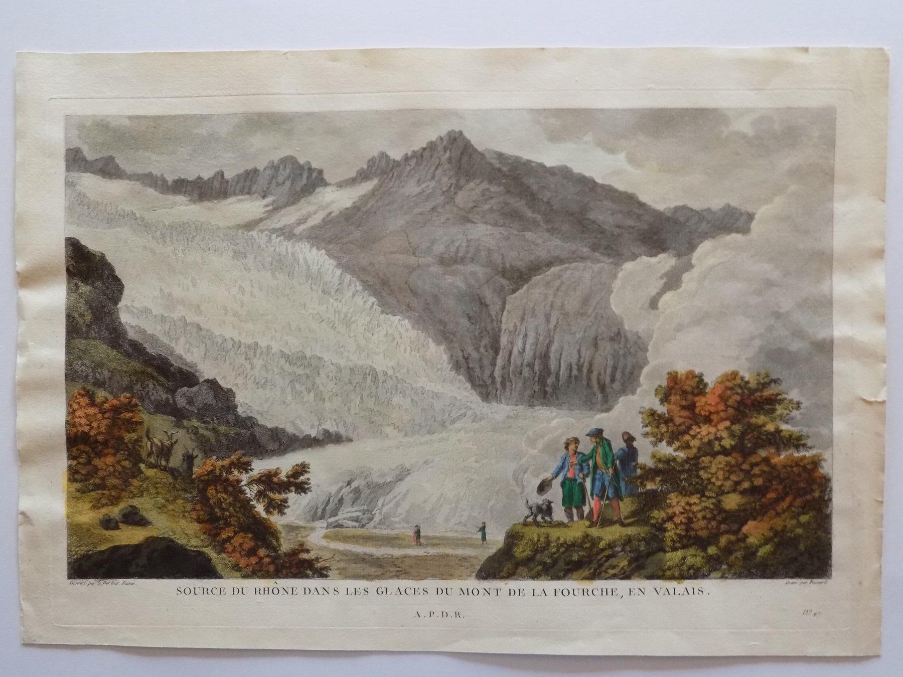 Stiche: Quelle der Rhone im Wallis – Gebraucht aus Risch von Antikfee