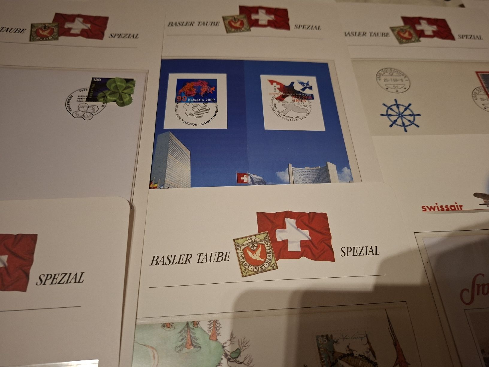 Alle Briefmarken: Div. Sammelseiten Baslertaube Spezial  – Gebraucht aus Balgach von SIMEON27 1