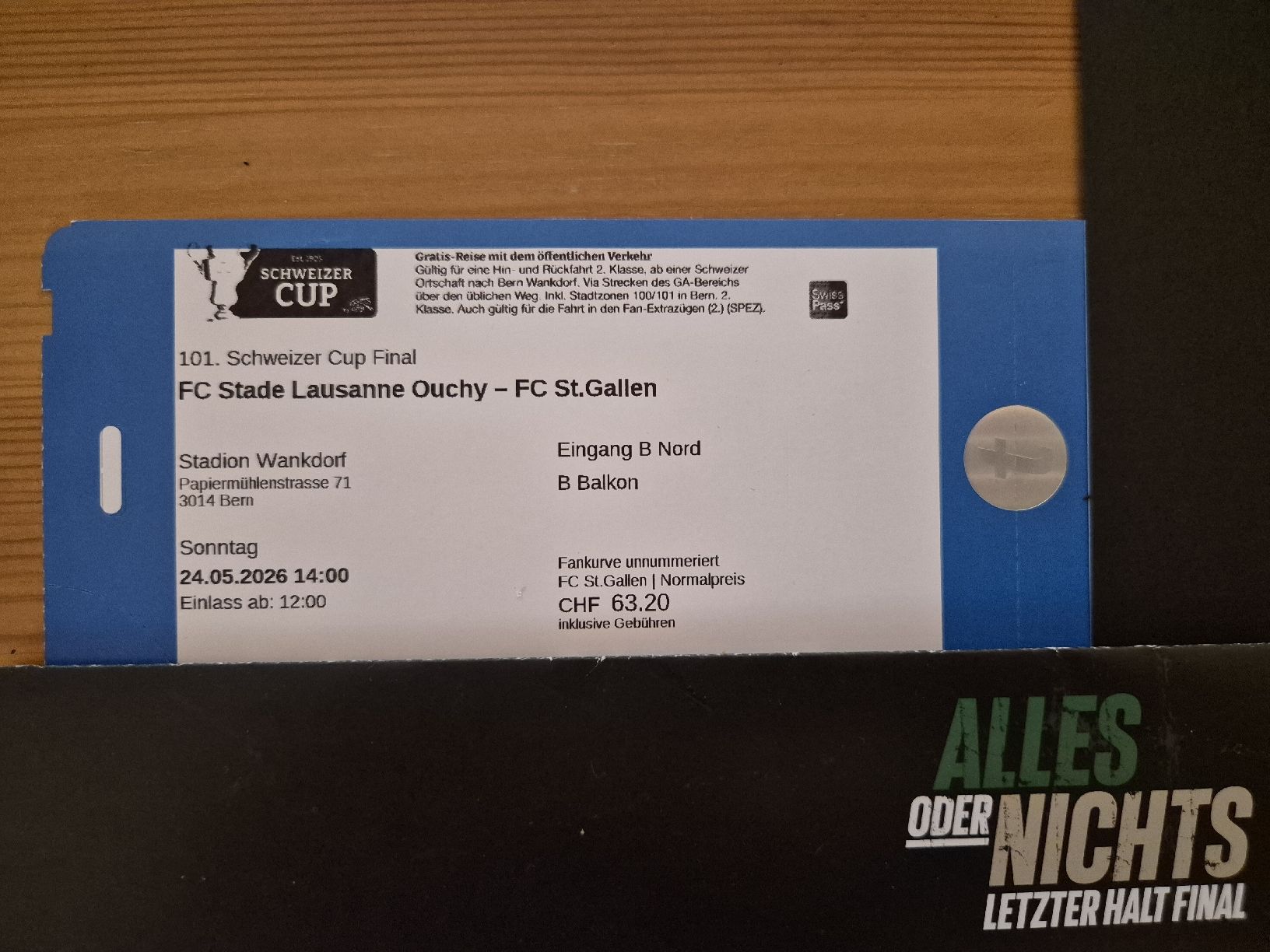 Biglietti: FCSG Cupfinal-Ticket Fankurve – Nuovo (secondo la descrizione) da Degersheim venduto da sam890