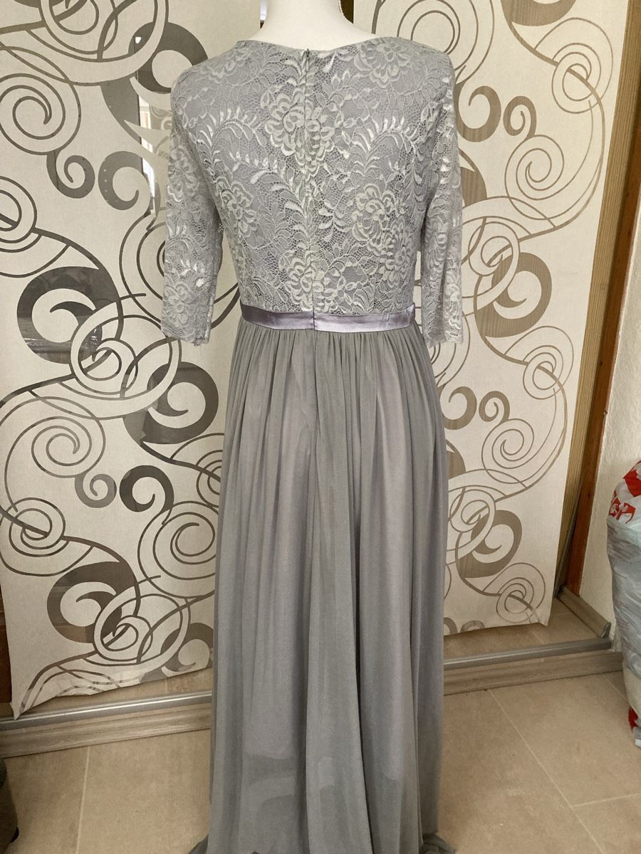 Kleider: Hell graues spitzen Kleid mit Spitze, Grösse M – Neu und originalverpackt aus Dietikon von ebegab 2