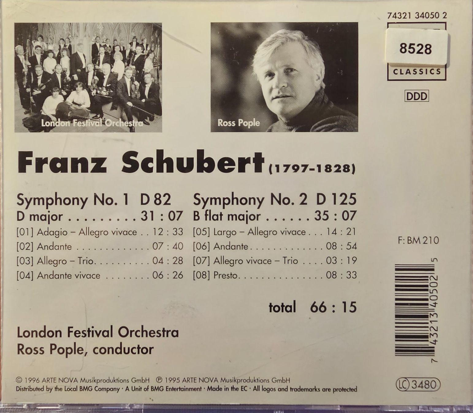 CD: Franz Schubert - Symphonies Nos. 1,2 – Usato da Wahlen b. Laufen venduto da Cg10 1