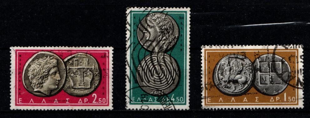 Alle Briefmarken: 3 Timbres GRECE 1963 Obl. – Gebraucht aus Blonay von Leglaude_01