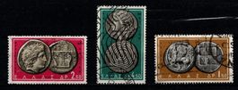 3 Timbres GRECE 1963 Obl.