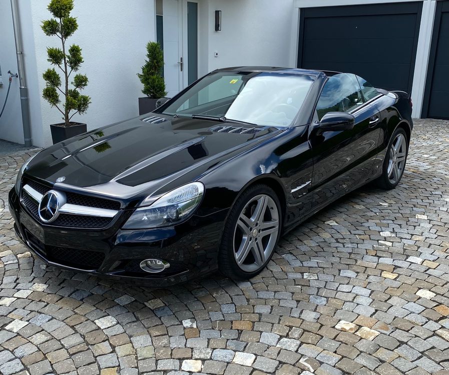 Mercedes SL 500 schwarz, BJ 2009, Top Zustand, nur 88T KM