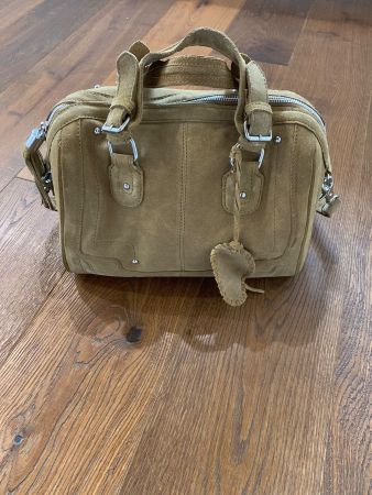 Borsa pelle scamosciata
