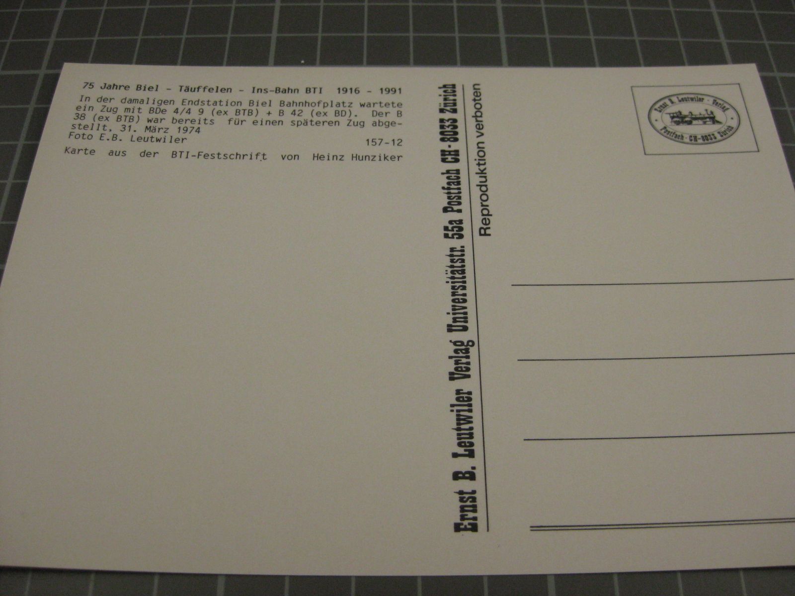 Cartoline postali: AK Biel Bahnhofplatz mit Zug – Nuovo (secondo la descrizione) da Malters venduto da Marosko 1