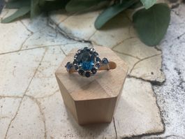 Silberring mit Topas London Blue, Gr. 54