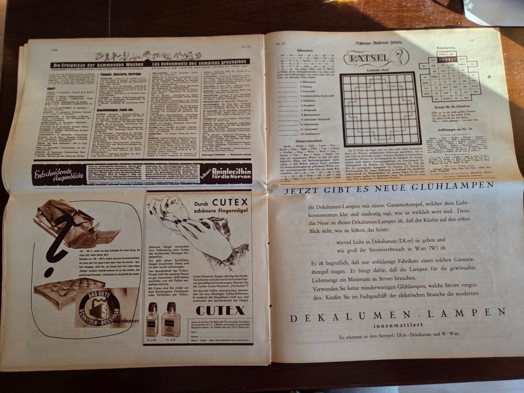 Riviste & Magazine: Schweizer Illustrierte Zeitung Nr. 39, 1936 – Usato da Aldesago venduto da lusuardi 2