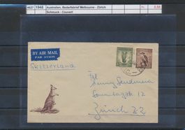 1948 Australien, Bedarfsbrief, "Melbourne - Zürich"