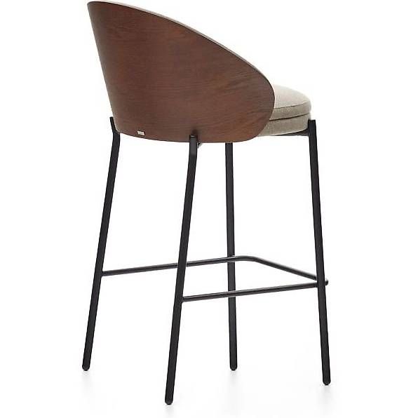 Kave Home Sgabelli: Kave Home Barhocker Eamy Stoff hellbraun Eschenfurnier – Usato da Zollikofen venduto da uniqueroom 2