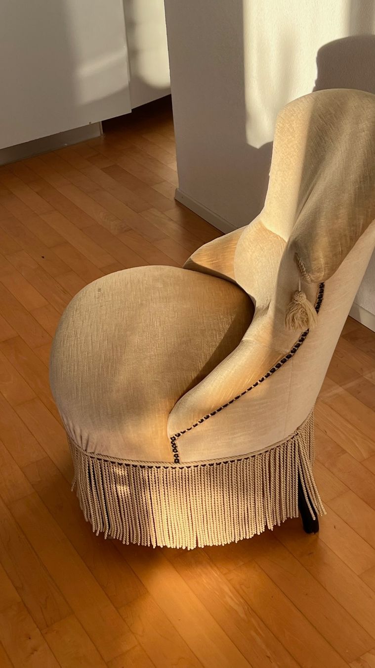 Sessel: Stoffsessel Beige/samt – Gebraucht aus Thun von mad_c5mr 1