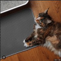 Matte gegen Katzensand für Katzenklo aus Schaumstoff grau
