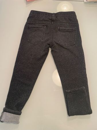 Mädchenhose warm,  122, blukids schwarz glimmer
