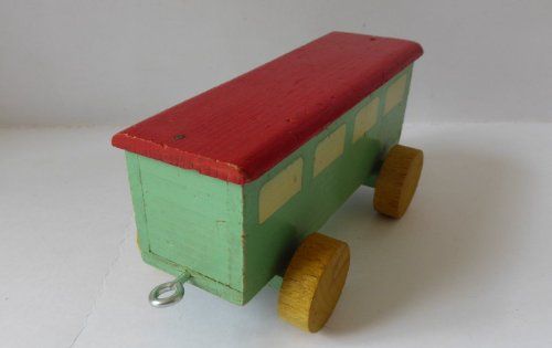 Modelleisenbahnen: Schöner Holz Eisenbahn Wagen, 18cm, antik – Gebraucht aus Turbenthal von Nautop 3