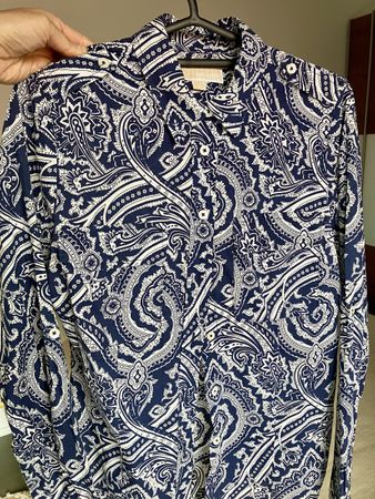 Camicia Michael Kors donna fantasia blu-bianco tg S