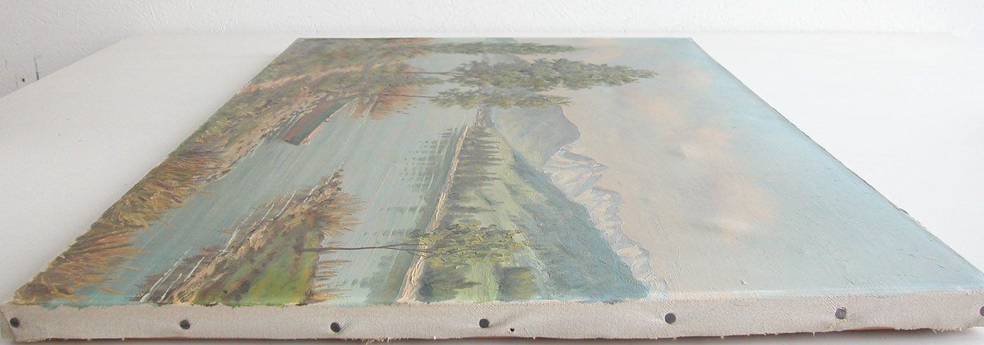 Gemälde: Oel-Gemälde Schweizer Landschaft um 1952 – Gebraucht aus Oberwil BL von Klang 3