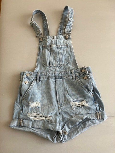Salopette Short En Jean H&M Taille 34 - Bleu, Bon état (petite Tâche Signalée)