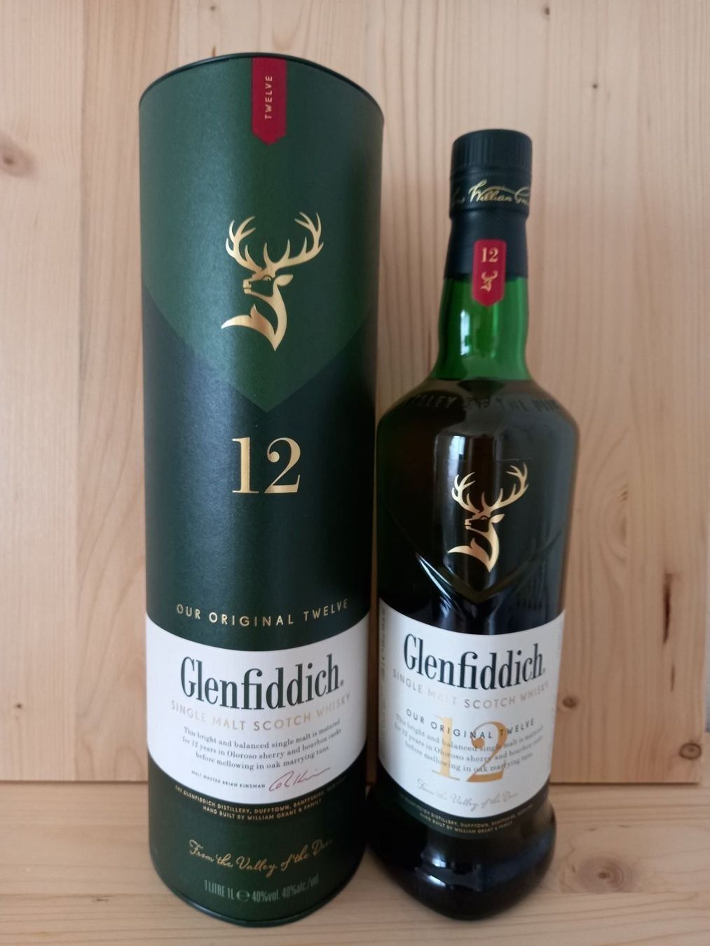 Glenfiddich Spirituosen: 1 Liter Glenfiddich 12 Years – Neu und originalverpackt aus Bonaduz von Motz