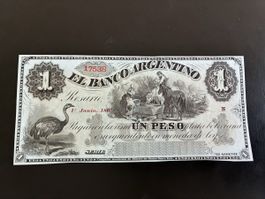 1 peso 1867 bankfrisch 