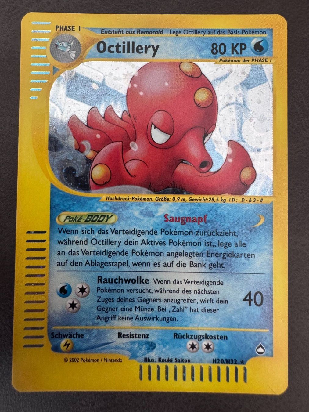 Pokémon Carte collezionabili: Pokemon Octillery Holo H20/H32 - Aquapolis - DE – Usato da Erstfeld venduto da PokeSandero