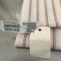 Stoff Trevira blau rot gestreift 55% PE,45% Wolle: 260x140cm