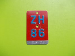 Zum 40. Geburtstag! ... Velonummer / Fahrradnummer ZH 86