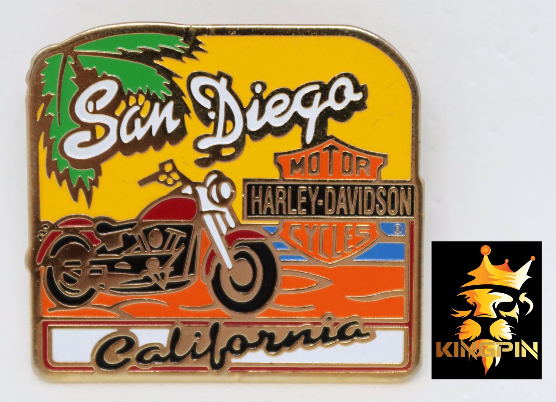 Harley-Davidson Placchette & Badge: Harley Davidson PIN San Diego California – Usato da Hinterforst venduto da -KINGPIN-