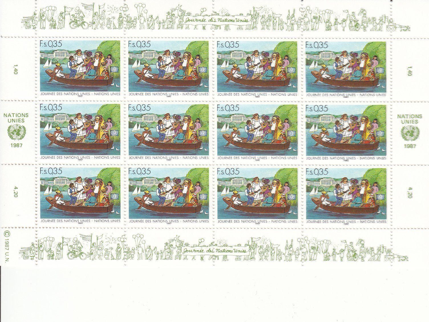 Tutti i francobolli: UNO Genf SBK 162-163 Kleinbogen ** + FDC, Kat. 200.- – Usato da Bürglen TG venduto da StampGraf 2