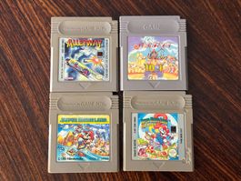 4x Game Boy Spiel Super Mario Land 1 & 2 Alleyway Aladdin