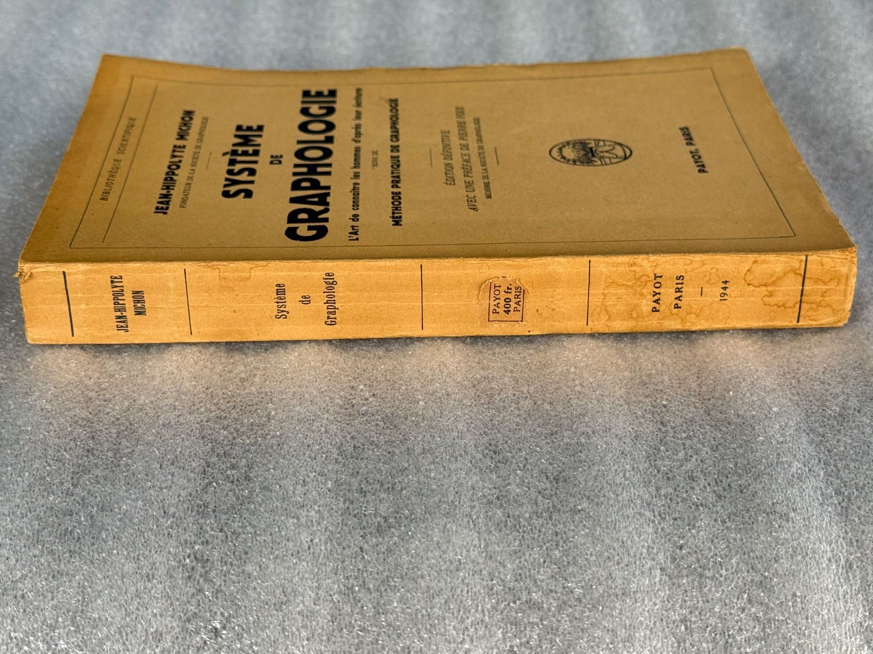 Bücher: 1944 Système de Graphologie Jean Michon Paris – Gebraucht aus Itingen von uhu777 1