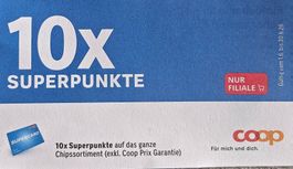 Gutschein 10 Fach Superpunkte auf ganzes Chipssortiment Coop