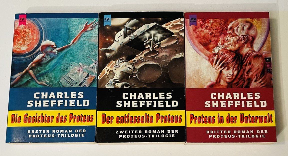 Libri: Charles Sheffield Proteus-Trilogie Sci-Fi Romane 1-3 – Usato da Duggingen venduto da nad_6yzh