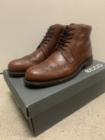 ECCO FINDLAY BROWN LEATHER BOOTS