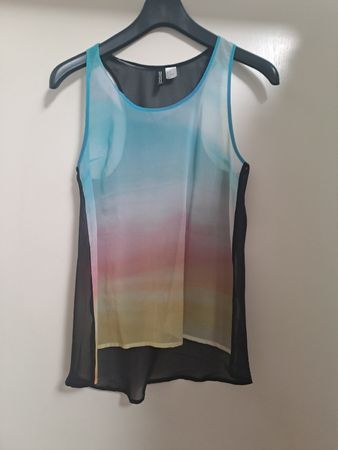 Luftiges transparent Top von H&M mit Farbverlauf, 36