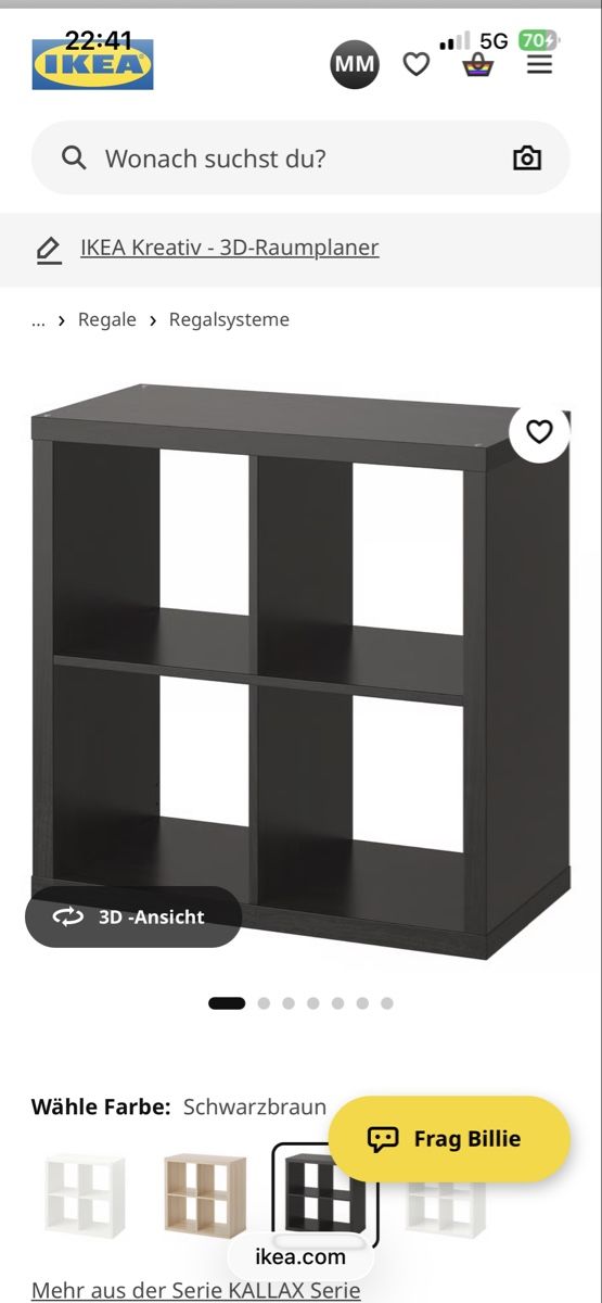 Scaffali: IKEA KALLAX Regal, schwarzbraun, 77x77 cm – Usato da Adliswil venduto da tob_v6kn 1