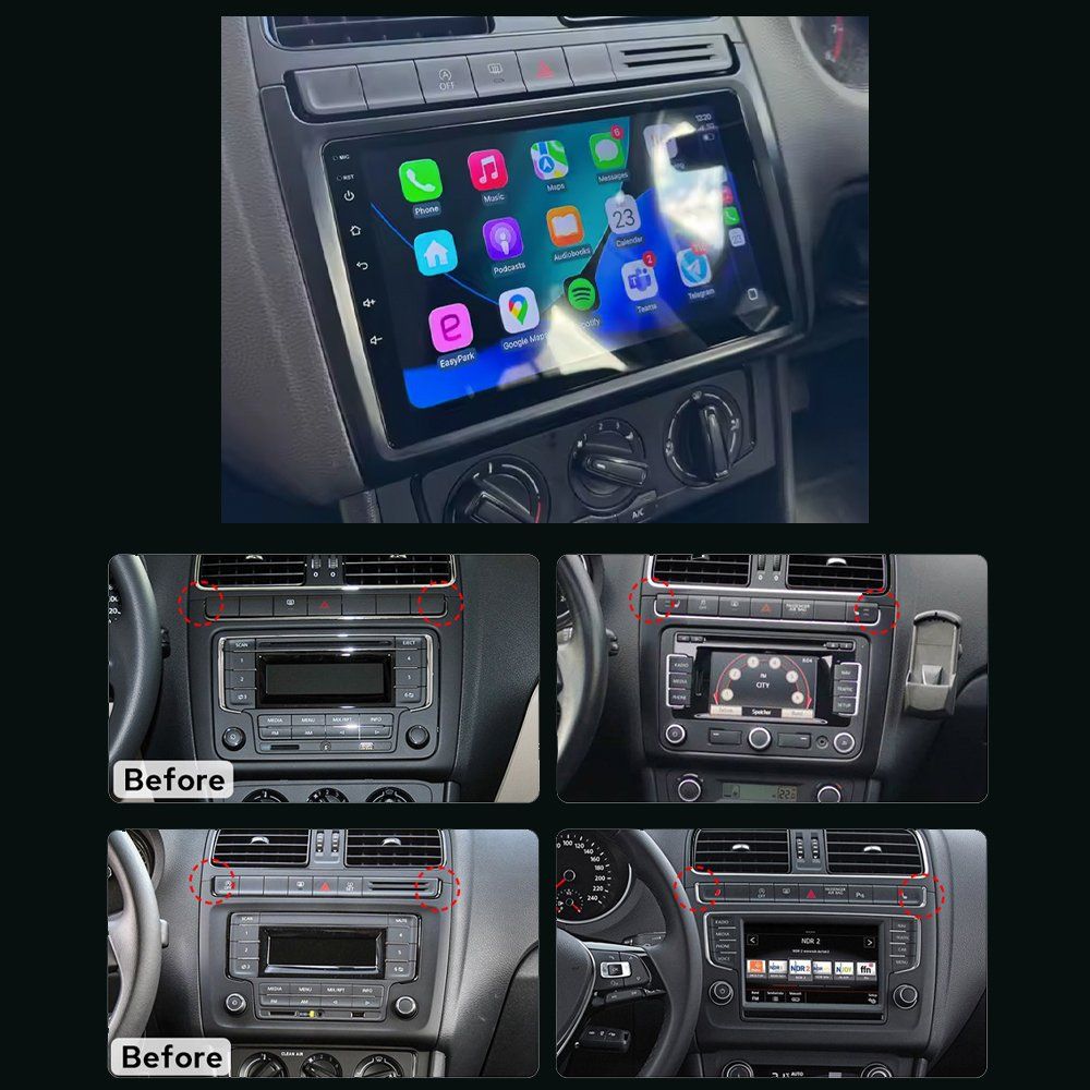 Navigationsgeräte: Autoradio Vw Polo DAB+ Carplay Android Navi 2008-2018 – Neu und originalverpackt aus Chiasso von online.shop 2