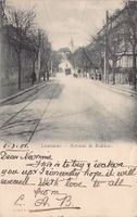 Lausanne, Avenue de Rumine, animée, circulée 1901