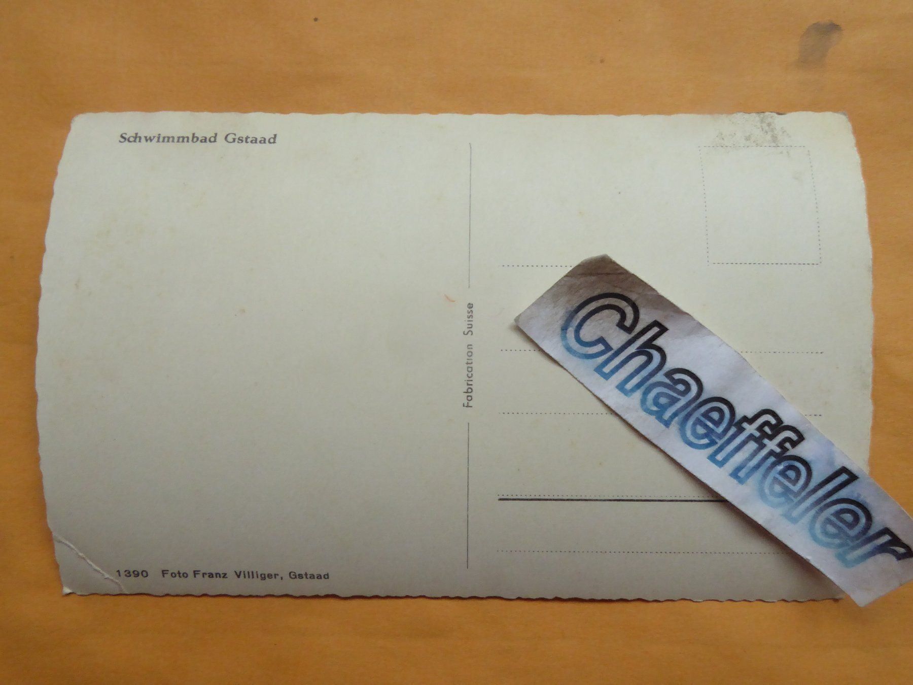 Cartes postales: Schwimmbad Gstaad – D'occasion à Zürich par Chaeffeler 1