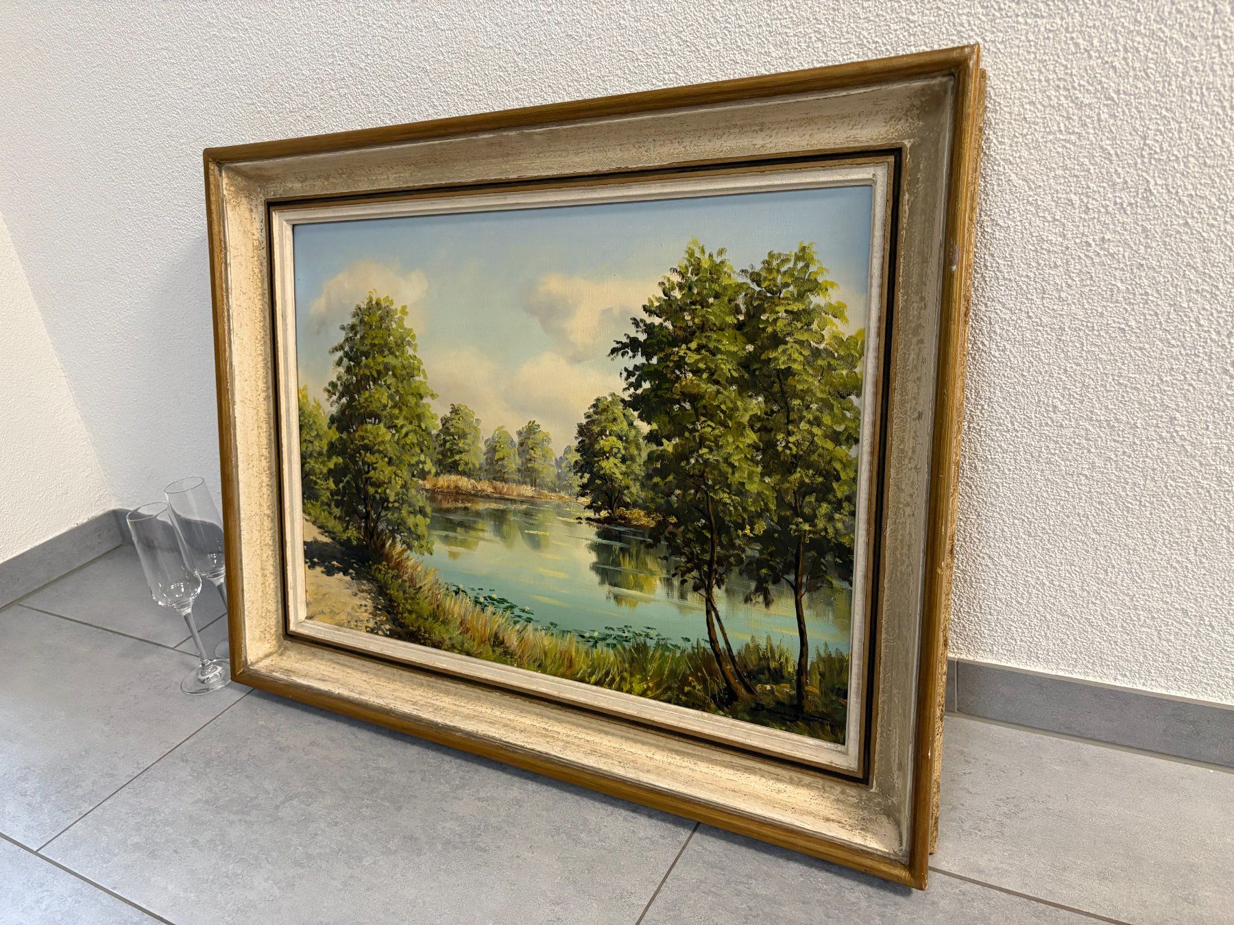 Dipinti: 82x62/ Baumgartner/ Ölgemälde Egelsee Landschaft hübsch – Usato da Ottenbach venduto da TimelessEmotions. 3