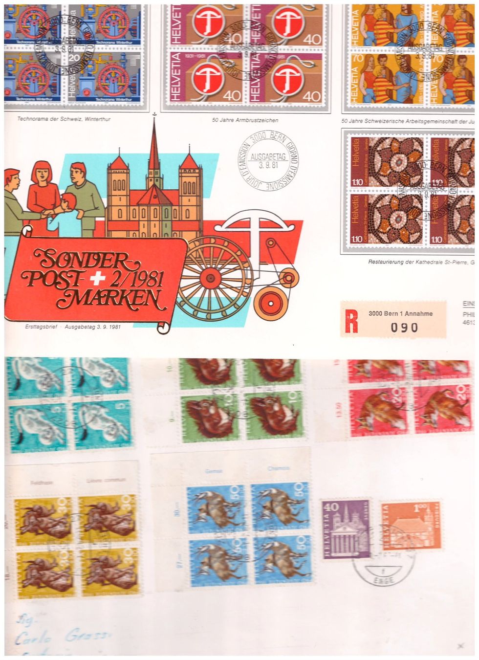 Alle Briefmarken: GROSSBRIEFE – Gebraucht aus Dübendorf von Piero2 2