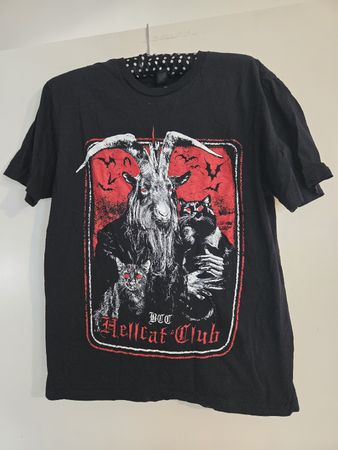 Blackcraft Hellcat Club Shirt, Occult Katze, Gothic, M