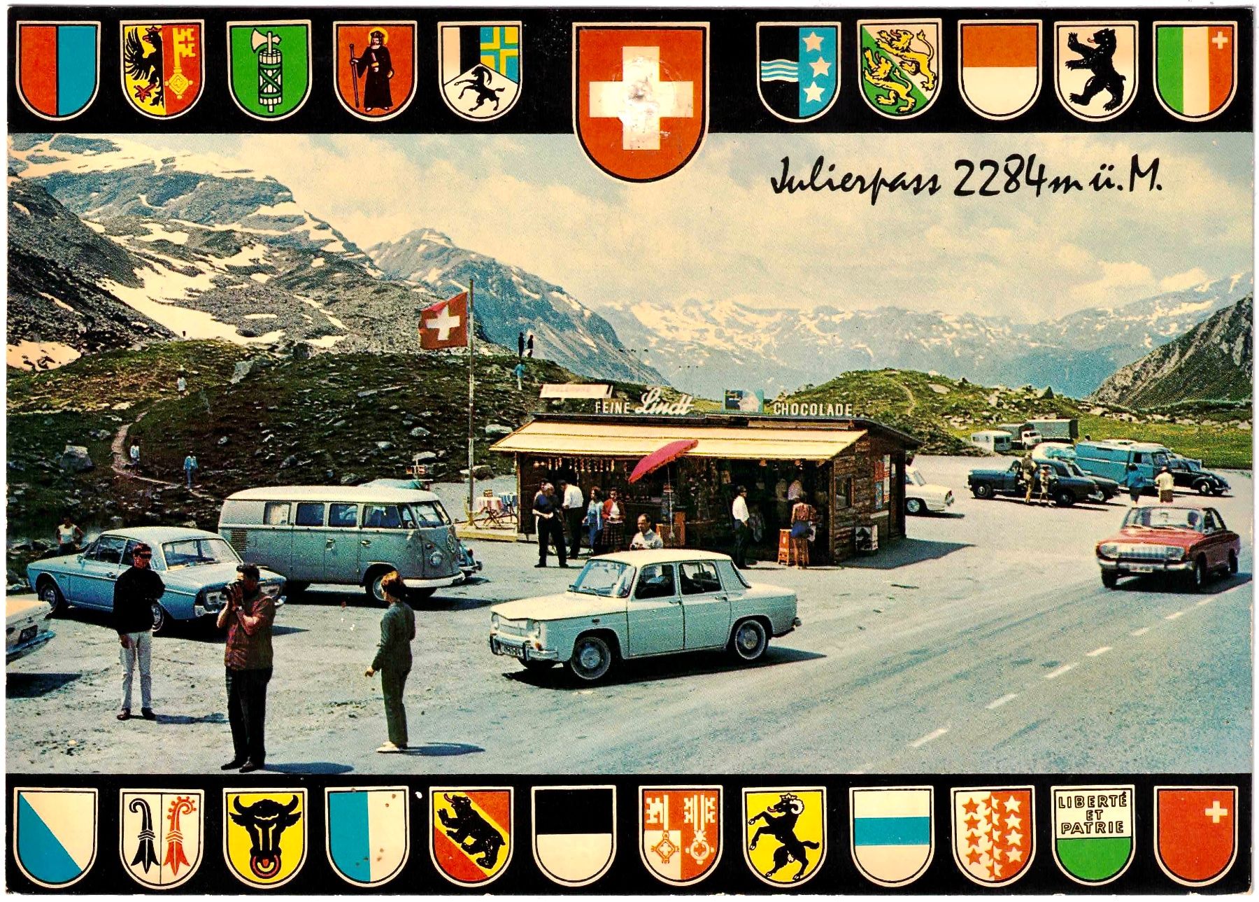 Cartoline postali: JULIERPASS 2284 m ü.M. ca. 1960 (GR) – Usato da Oberdorf BL venduto da Hopfehuepfer