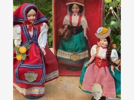 Drei vintage Eros Puppen Italien 40er Genova Capri Sicilia