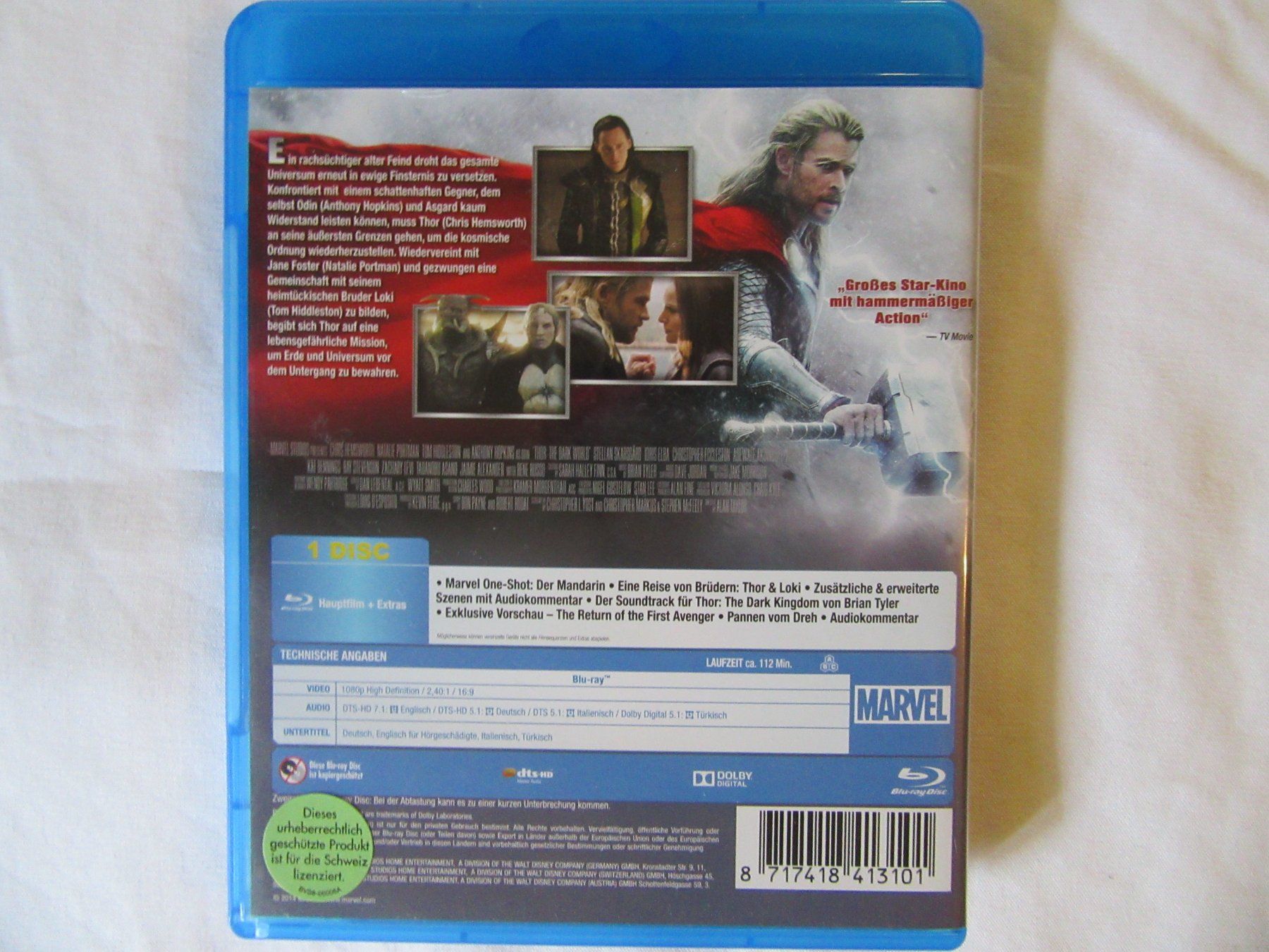 Tutti i DVDs: Thor 2 The Dark Kingdom - BluRay, Versand 2.- – Usato da Bern venduto da Mariana7 1