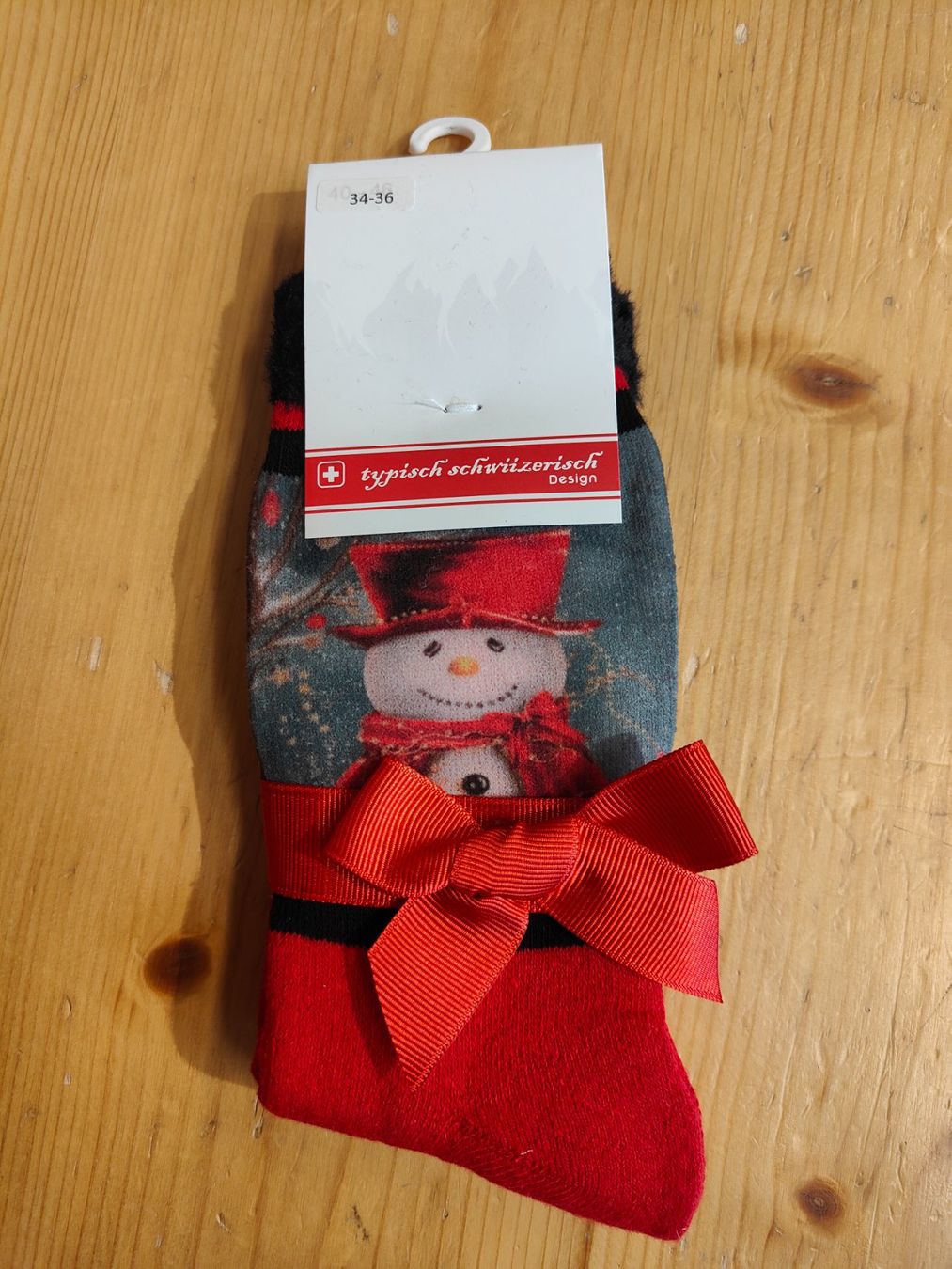Calze: Socken Gr. 34-36, Schneemann NEU! – Nuovo e nell'imballaggio originale da Davos Platz venduto da jon_2b56