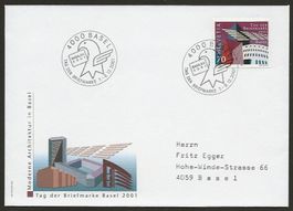 2001 Brief Tag der Briefmarke  BASEL
