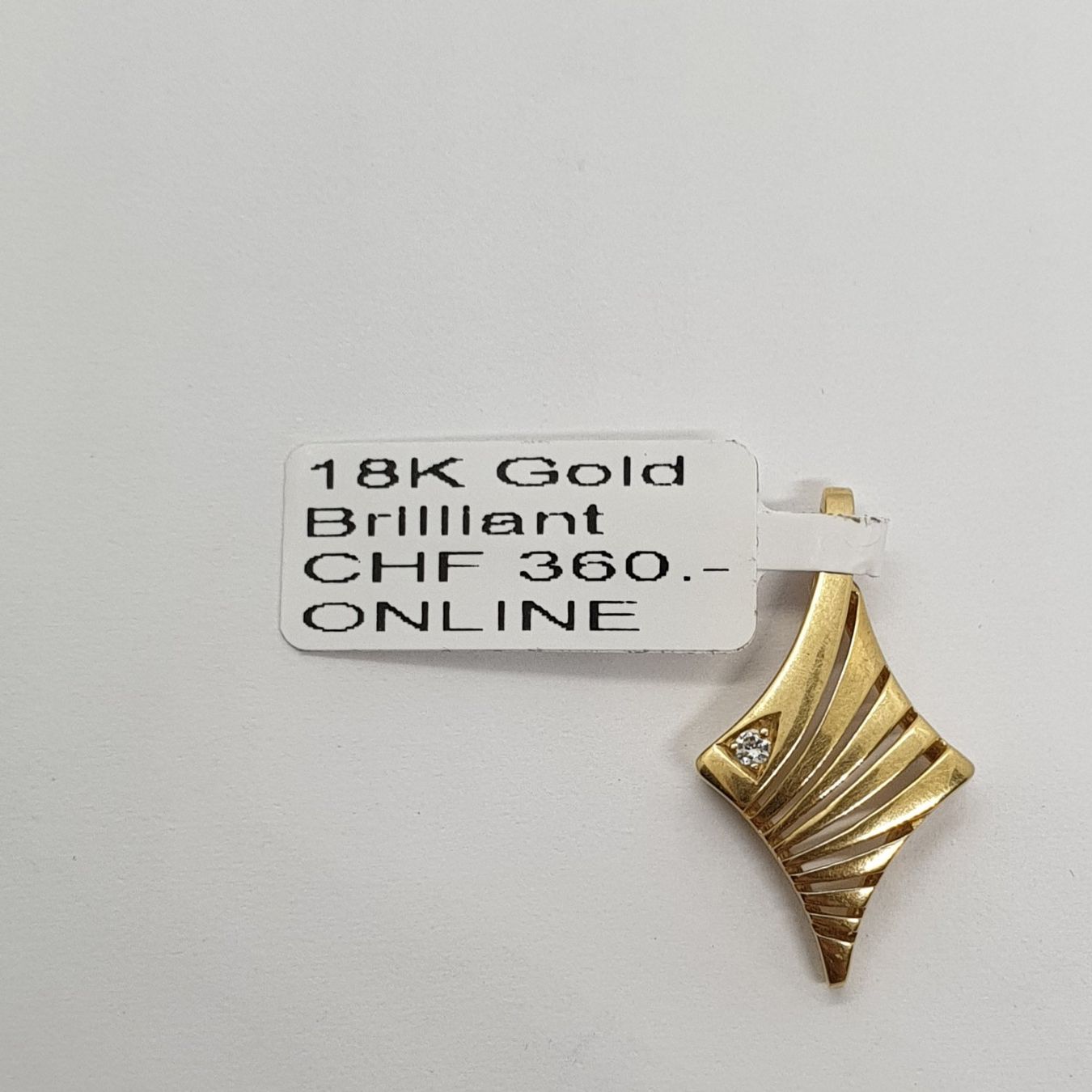 Anhänger: Echt 18K Gold - Brilliant Anhänger – Gebraucht aus Luzern von Luzern-Goldhaus 3