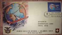 Primer Vuelo de Avianca Colombo - Suiza 28.04.1971